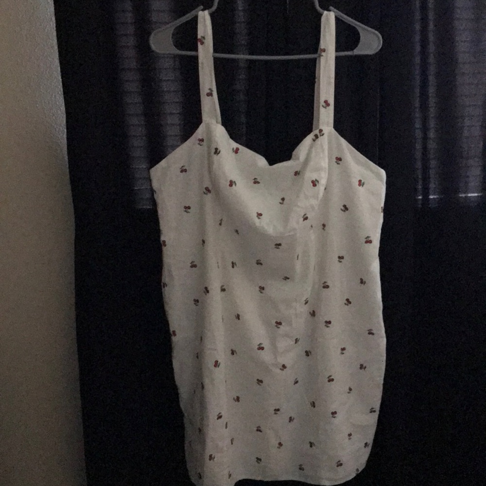 White Dress w/ Cherries All Over